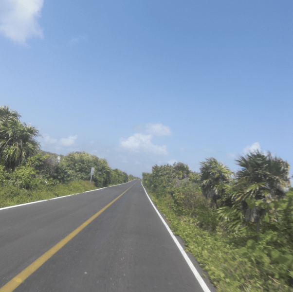 rural road in Mexico