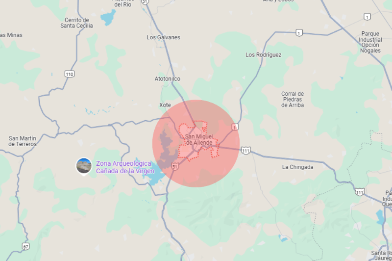 San Miguel de Allende map