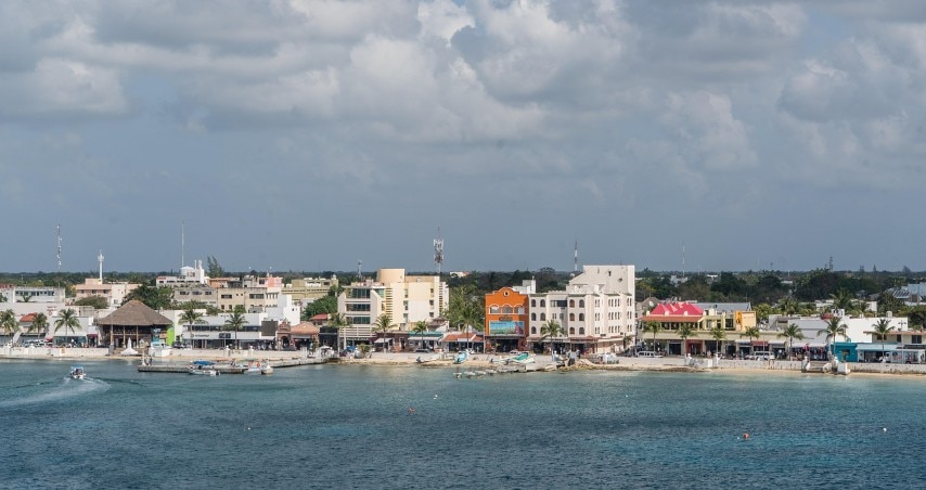 West coast of Cozumel