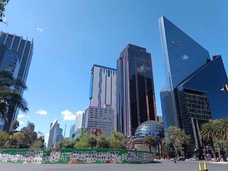 Skyline des Geschäftsviertels von Mexiko-Stadt